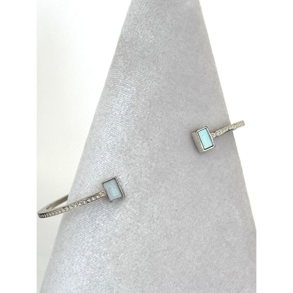 Retired Kendra Scott Gold Toned Adjustable Bracelet With Opal Tone Inserts - Picture 2 of 10